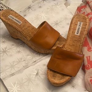 Wedge cork heel shoes